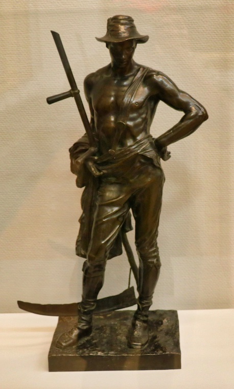 Farm boy with sickle